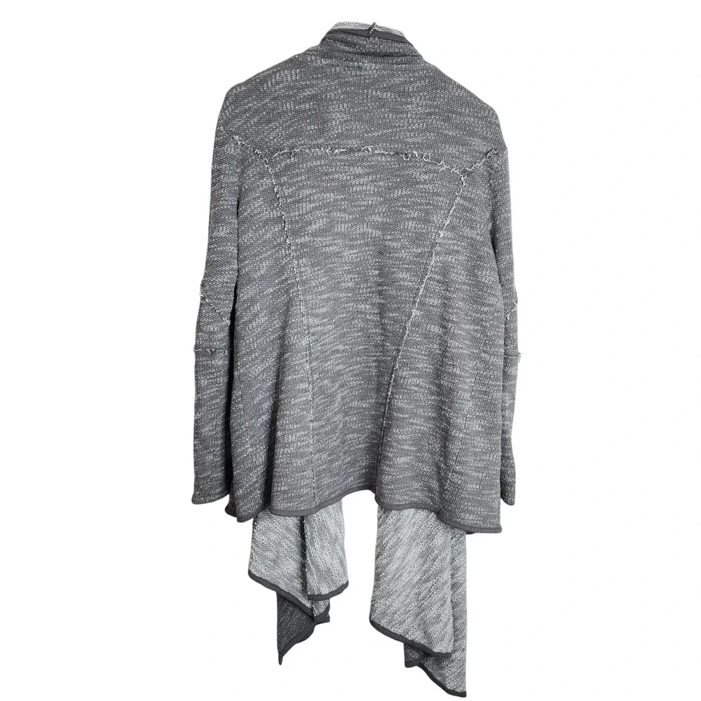 Free People Sweater Cardigan Women's Small Oversized‎ Open Front Knit Top Grey